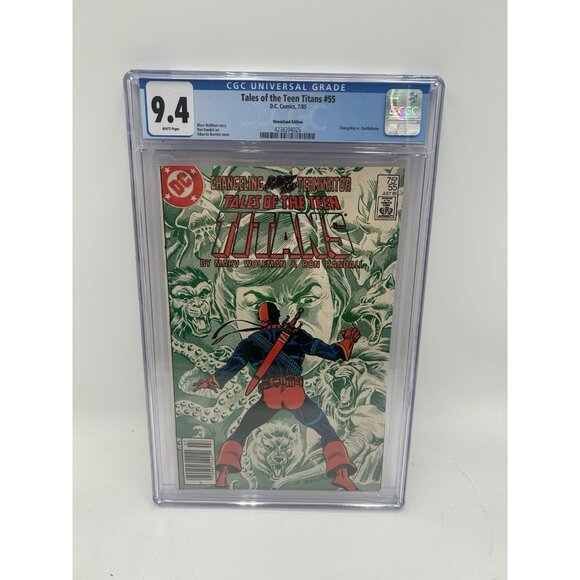 91-QWtt9BzL._UF350,350_QL50_.jpg TALES NEW TEEN TITANS (1985) #55 CGC 9.4 1st PRINT WHITE PAGES News